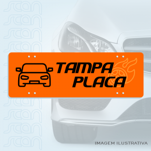 Tampa Placa Automotiva Placa ps 1mm 43x14cm 4x0 impressão uv Faca padrão + Elástico 